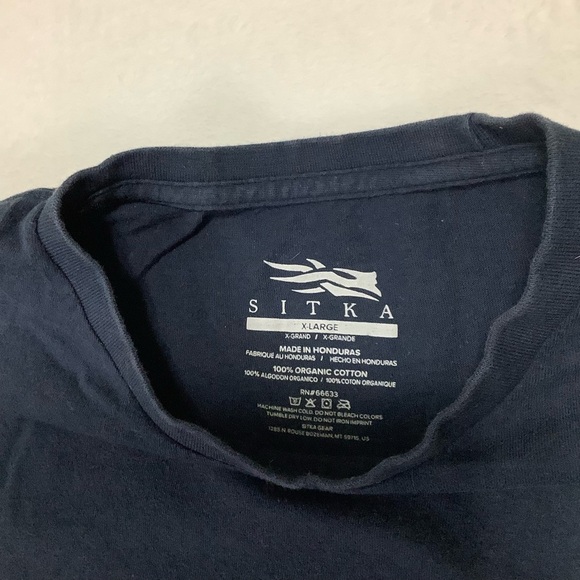 Sitka Men’s T-Shirt Navy Blue Size XL Outdoor - Picture 3 of 6